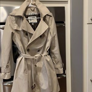 London fog trench raincoat.